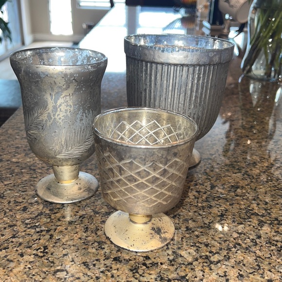 Pottery Barn Accents Pottery Barn Mercury Glass Tea Light Candle